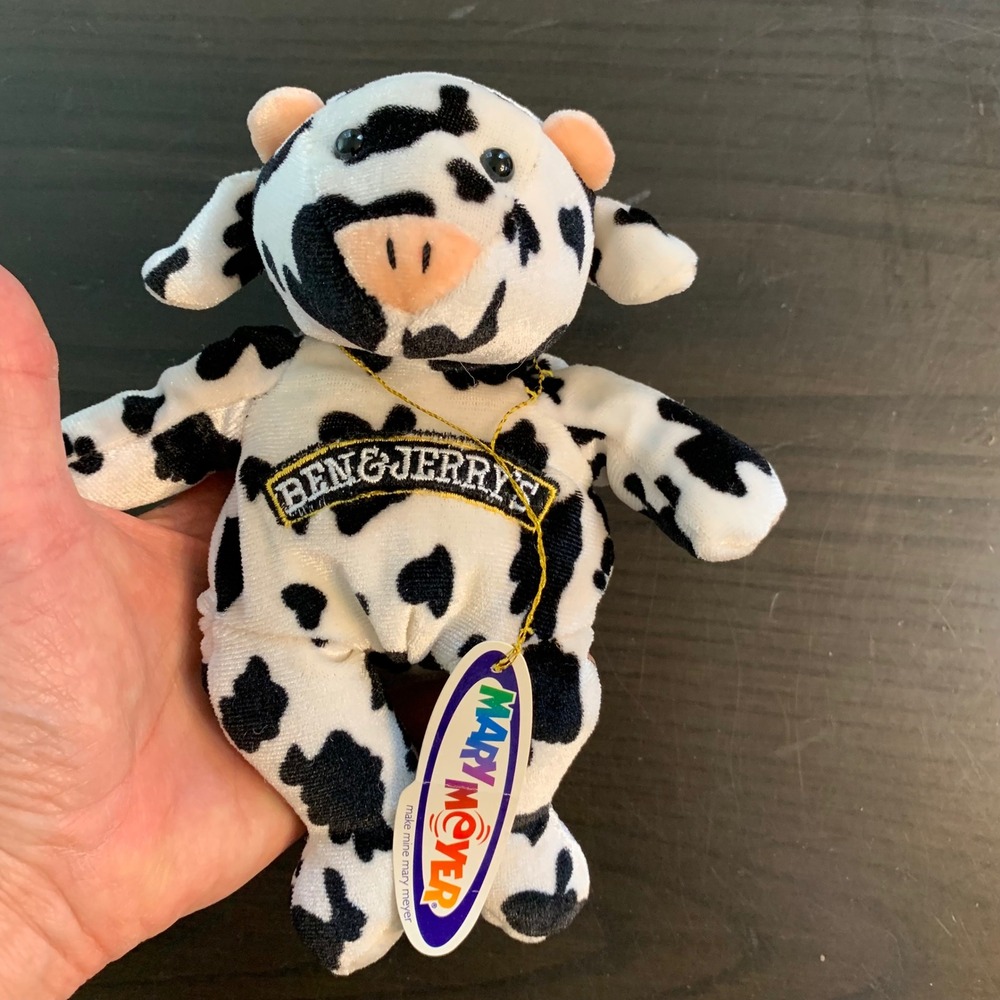 Mary Meyerโ Ben & Jerry's Cow Plush Spotted Bean Bag Stuffed Animal 21670 NWT